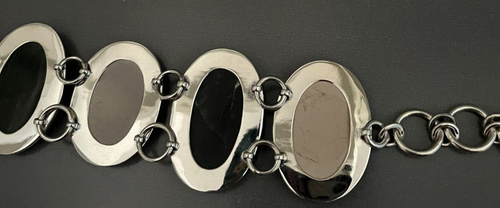 Mata Ortiz Pottery Shards Sterling Silver Agustin Torres Beltran Bracelet Green - Picture 19 of 20