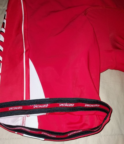 SPECIALIZED BIB CYCLING SHORTS MEN'S XL PADDED RED BIKE RIDE CYCLE TEAM RACING - Picture 5 of 8