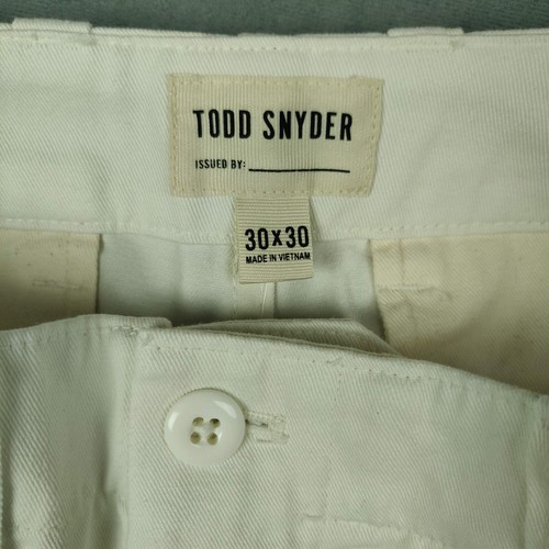 Todd Snyder Pants Mens 30x30 White Straight Fit Favorite Chino NWT $188 - Picture 8 of 14