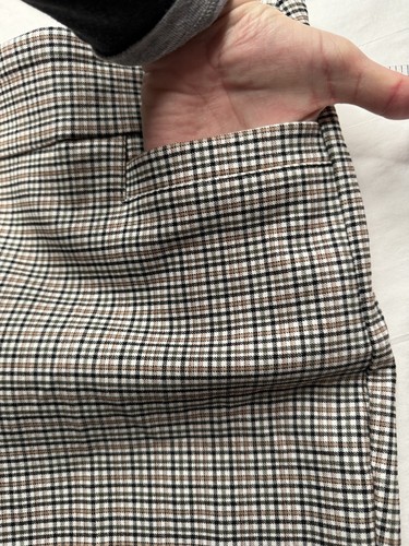 Kim Rogers 12 Pants Pull On Plaid Tan Stretch Straight Slim Leg Preowned - Bild 7 von 10