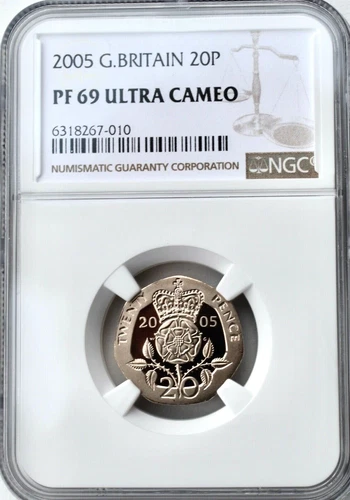 2005 20p Twenty Pence NGC PF69 Great Britain Royal Mint 