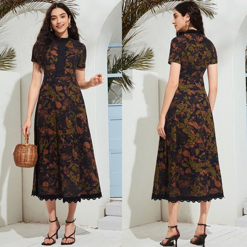 Nuevo Vestido Largo Estampado Dubai Kaftan Mujer Abaya Musulmán Caftán Elegante Vestido de Fiesta - Imagen 8 de 13