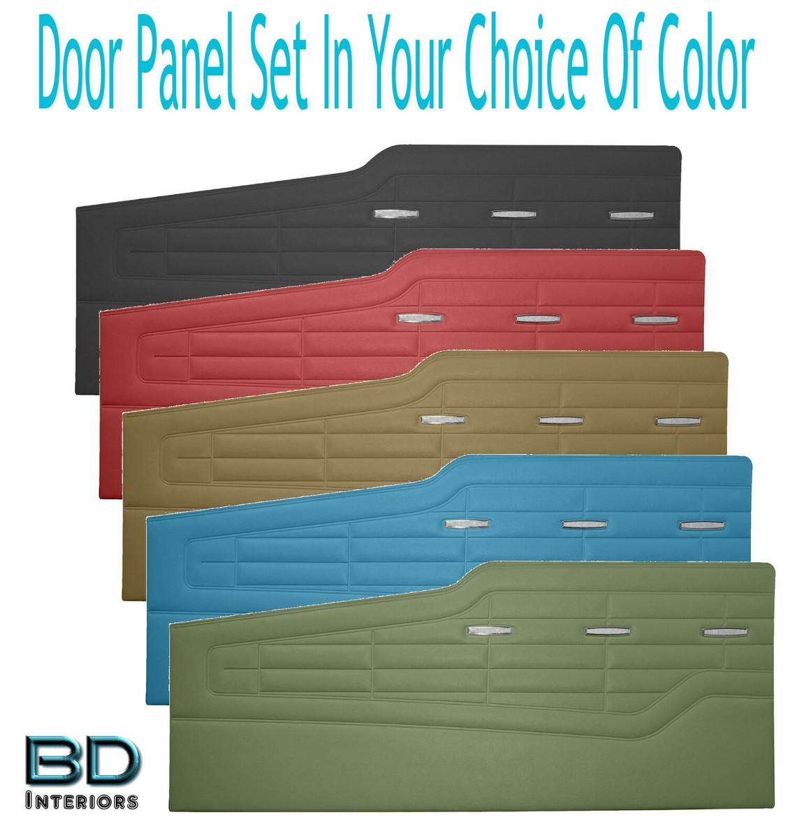 1964 Ford Fairlane 500 2dr Front Door Panel Set In Your Choice Of