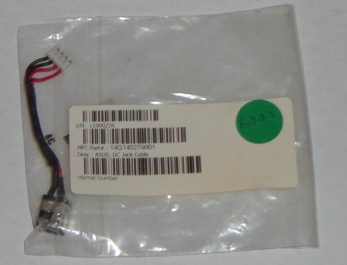 ASUS K50, K60 DC Power Jack w/ Cable - 14G140279001 - Picture 3 of 3