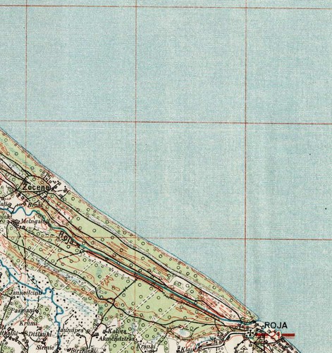 1929 Vintage army topographic map ROJA (Latvia), scale 1:75 000 - Picture 2 of 4