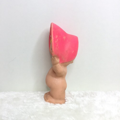 Vintage 1975 Baby Joy Kewpie Squeak Toy Rubber Baby With Bonnet Squeaky 5.5 inch - Picture 3 of 11