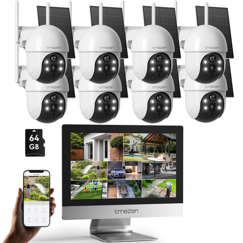 Solar WLAN Überwachungskamera Set 4MP Funk IP Kamera System Außen 12" Monitor - Bild 28 von 30