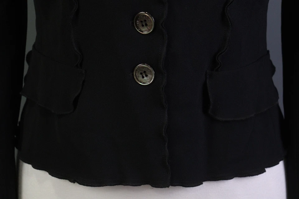 Moschino Cheap And Chic Button Rayon Pockets Cropped Blazer Jacket Size 10 - Image 4 of 4