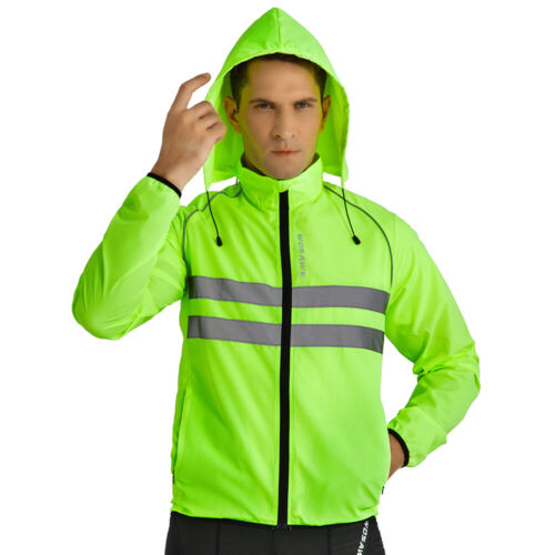 WOSAWE Cycling Hooded Jacket Mtb Bike Lightweight Jersey Windbreaker Sports Coat - Picture 4 of 13