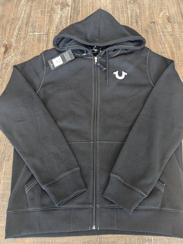 True Religion Men's Classic Buddha Full Zip Hoodie XL Graphic Print Jacket - Picture 3 of 7