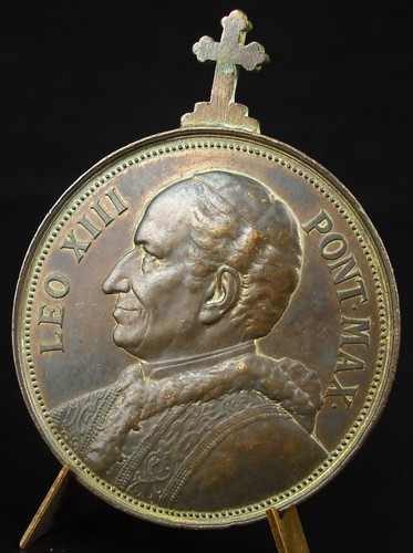 Medaglia Papa Pope Leo XIII Ponte Max Matrimonio di Oro 1888 50 Y Wedding Medal - Foto 4 di 4
