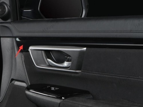 Fit For Honda CRV CR-V 2017-2022 Gloss Black Inner Door Panel Strip Trim 4PCS - Picture 4 of 7