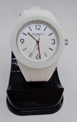 JACK \u0026 CO POP OROLOGIO UOMO DONNA RAGAZZA RAGAZZO BIANCO SILICONE TOUCH  MORBIDO | eBay