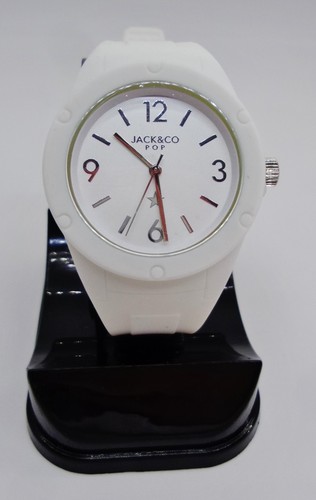 JACK \u0026 CO POP OROLOGIO UOMO DONNA RAGAZZA RAGAZZO BIANCO SILICONE TOUCH  MORBIDO | eBay