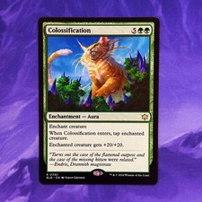 Colossification 0392 BLB Bloomburrow MTG Commander Enchantment Aura Cats Cat