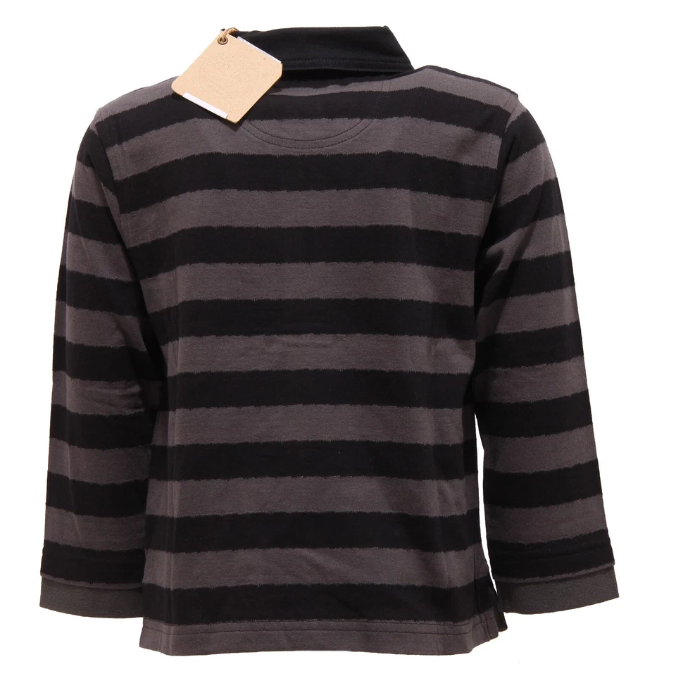 757T polo bimbo  TIMBERLAND nero/grigio manica lunga polo long sleeve kid - Immagine 2 di 4