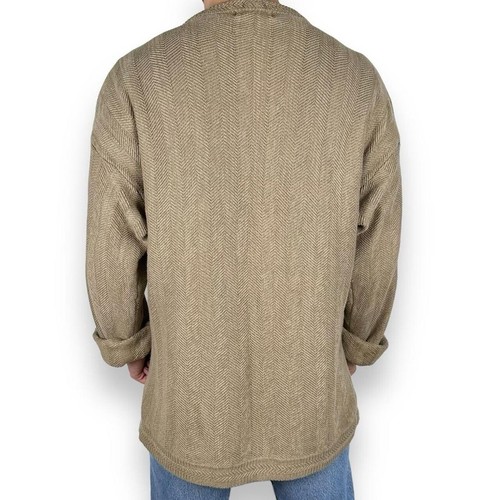 Vtg Chaps Ralph Lauren Knit Sweater Jumper, Crew Neck, Tan, Fits XXL (SWT913) - Picture 5 of 6