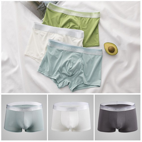 Men's Boxer Briefs Modal Solid Underwear Color Gradient Waist Band Panties  - Bild 4 von 18