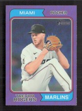 2023 Topps Heritage High Number Baseball Trevor Rogers #540 Chrome Purple