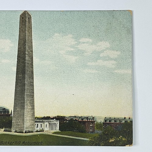 Bunker Hill Monument Obelisk Boston Massachusetts MA DB UNP Postcard - Foto 3 di 8