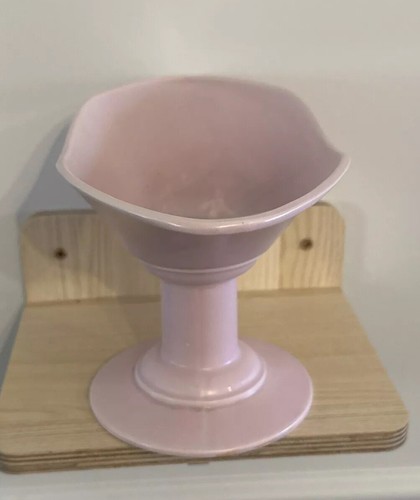 Vintage 1960 Royal Haeger Rose Pink Retro MCM Mod Ceramic Vase Compote RG-61 - Picture 4 of 11