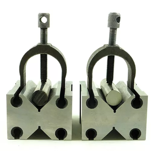 Precision V-Block 2-Sided Matched Pair w/Clamps 2-3/4 x 2-1/2 x 1-3/4" Machinist