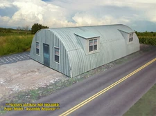 HO Scale Building - Quonset Hut *Pre-Cut* CARD STOCK (PAPER) Pre-Cut Kit #QH1H