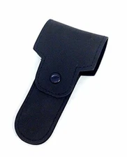 GBS Double Edge Razor Case -- Black Leather