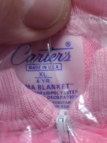VTG Carter's Blanket Sleeper Fire Resistant Pink Size XL 4 Year Old NOS Clown - Picture 5 of 5