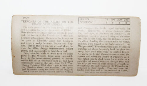 Coast of Flanders Allie Trenches WWI Keystone Stereoview CA2 - Picture 4 of 5