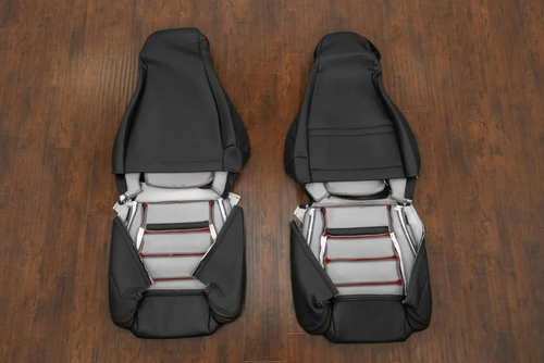 Mazda Miata / MX-5 1990-2000 Replacement Synthetic Leather Seat Covers Black-Red - Picture 2 of 2