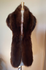 Luxury Vintage Genuine Russian Sable Fur Stole or Wrap 60" Hollywood Glam