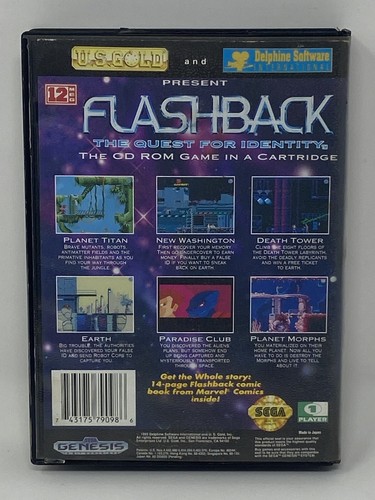 Sega Genesis - Flashback Quest For Identity - CIB Complete in Case w/ Manual - Picture 2 of 8