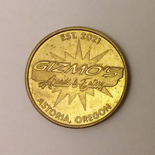 Gizmo's Arcade & Eatery Astoria, OR Game Token 22mm - Picture 1 of 2