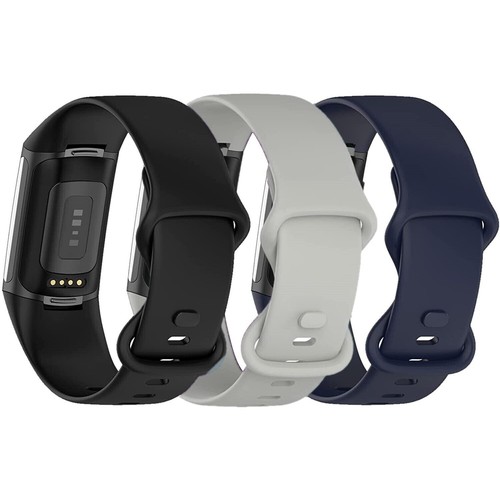 For Fitbit Charge 5/Charge 6 Soft Silicone Sports Replacement Watch Band Strap - Picture 27 of 78