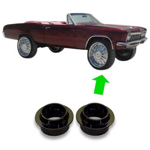 Universal Coil Spring Lift Cups FRONT Booster Kit RWD fit 22 24 26 Rims Spacers - Picture 1 of 12