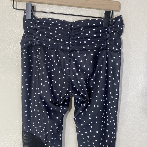 Chill By Will NWT Life 2.0 Women’s Black Polka Dot Leggings Size 2 (M) Mesh - Picture 9 of 9