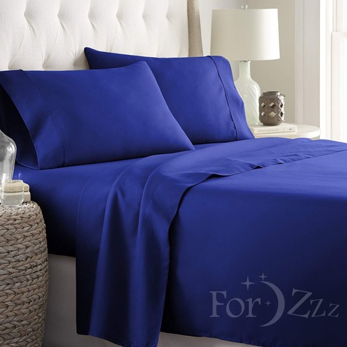 2200TC Extra Deep Fitted Flat Sheet Bed Set Single Double Queen Super King Bed - Picture 18 of 25