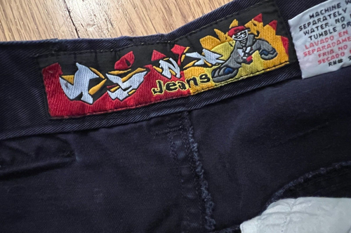 VTG 2001 JYNX Baggy Raver Cargo Pants Kids Youth Size 7-8 Wide Leg Y2K WORN READ - Picture 10 of 24