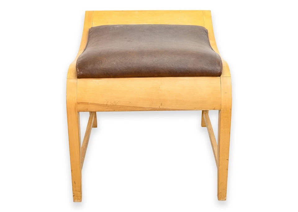 Taburete tocador Gilbert Rohde para Herman Miller modelo 3955 1935 diseño moderno Foto 4 de 4