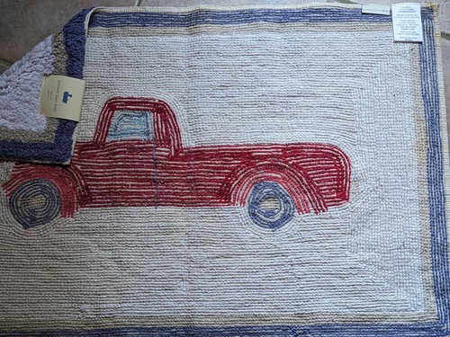 RaRe VinTagE 2001 POTTERY BARN KIDS RANCH TRUCK BATH MAT RUG NeW! - Picture 4 of 9