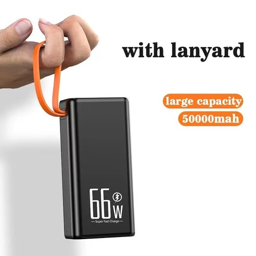 66W 50000mAh Power Bank PD20W Zewnętrzny przenośny akumulator Szybkie ładowanie Światło LED - Zdjęcie 1 z 12