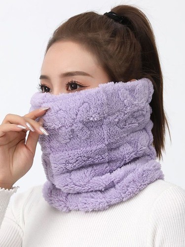 Sciarpa donna collo pelliccia sintetica sciarpe avvolgenti peluche donna inverno caldo sciarpe caldo - Foto 7 di 18