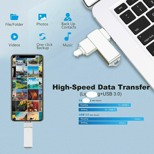 256GB 64G USB Flash Drive Memory Stick for iPhone iPad Laptop PC Photo Storage - Picture 7 of 11