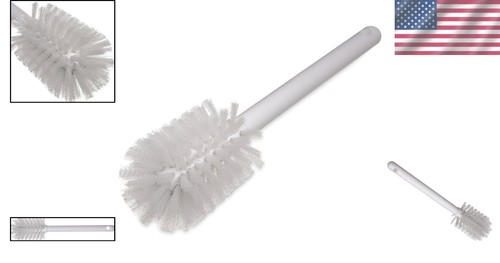 Bottle Brush 12 Inch Plastic Handle White Soft Polyester Bristles for Cleaning - Picture 2 of 10