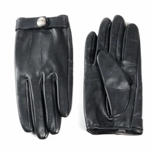 Real Lambskin Leather Full-finger Classic Military Driving Unlined Gloves Men