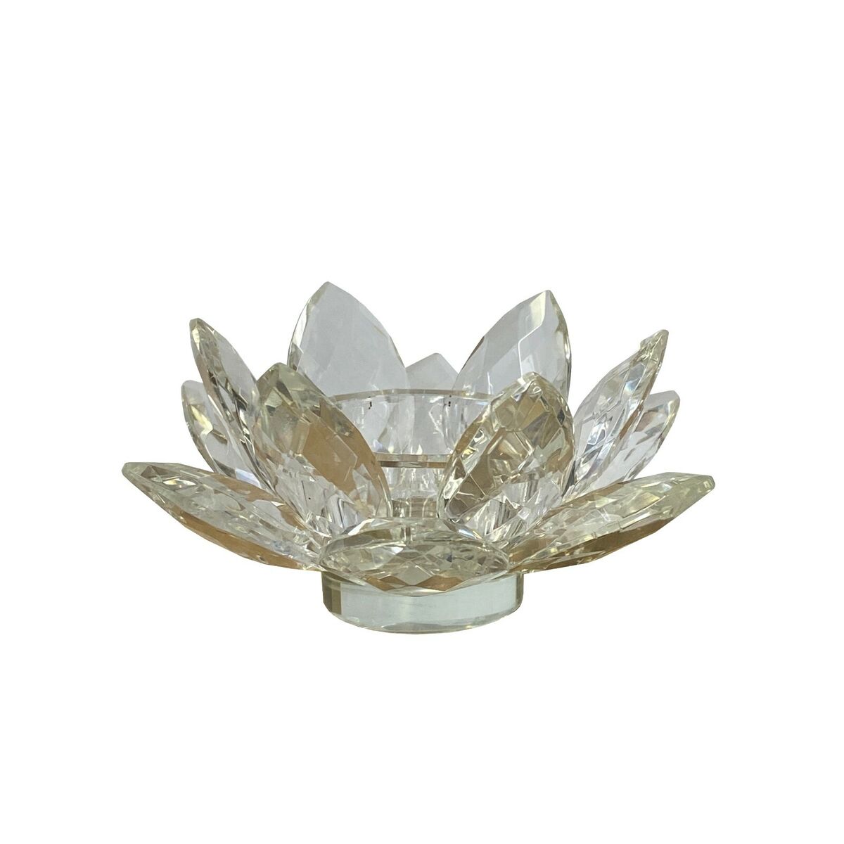 Lotus Flower Shape Clear Crystal Look Resin Candle Holder ws1375S Lotus Flower Shape Clear Crystal Look Resin Candle Holder ws1375S