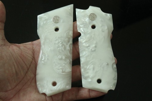 IMITATION PEARL GRIPS FOR SMITH & WESSON MODEL 39, 39-2 SMOOTH NICE # RANDOM - Picture 10 of 14