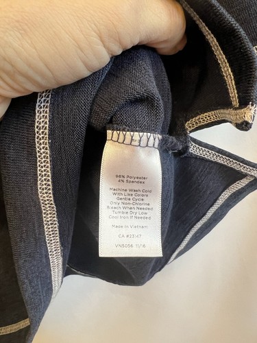 Damen Talbots Gr. M Tunika Oberteil 3/4 Ärmel blau mit weißem Besatz - Bild 4 von 9