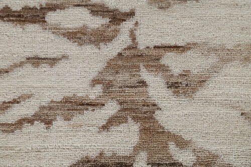 Muted Contemporary Abstract Turkish 4'x5' Area Rug Handmade Vegetable Dye Carpet - Picture 7 of 12